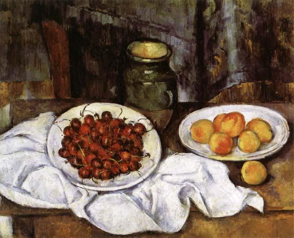 Paul Cezanne Cherries and Peaches Norge oil painting art